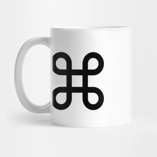 Command v paste black version Mug